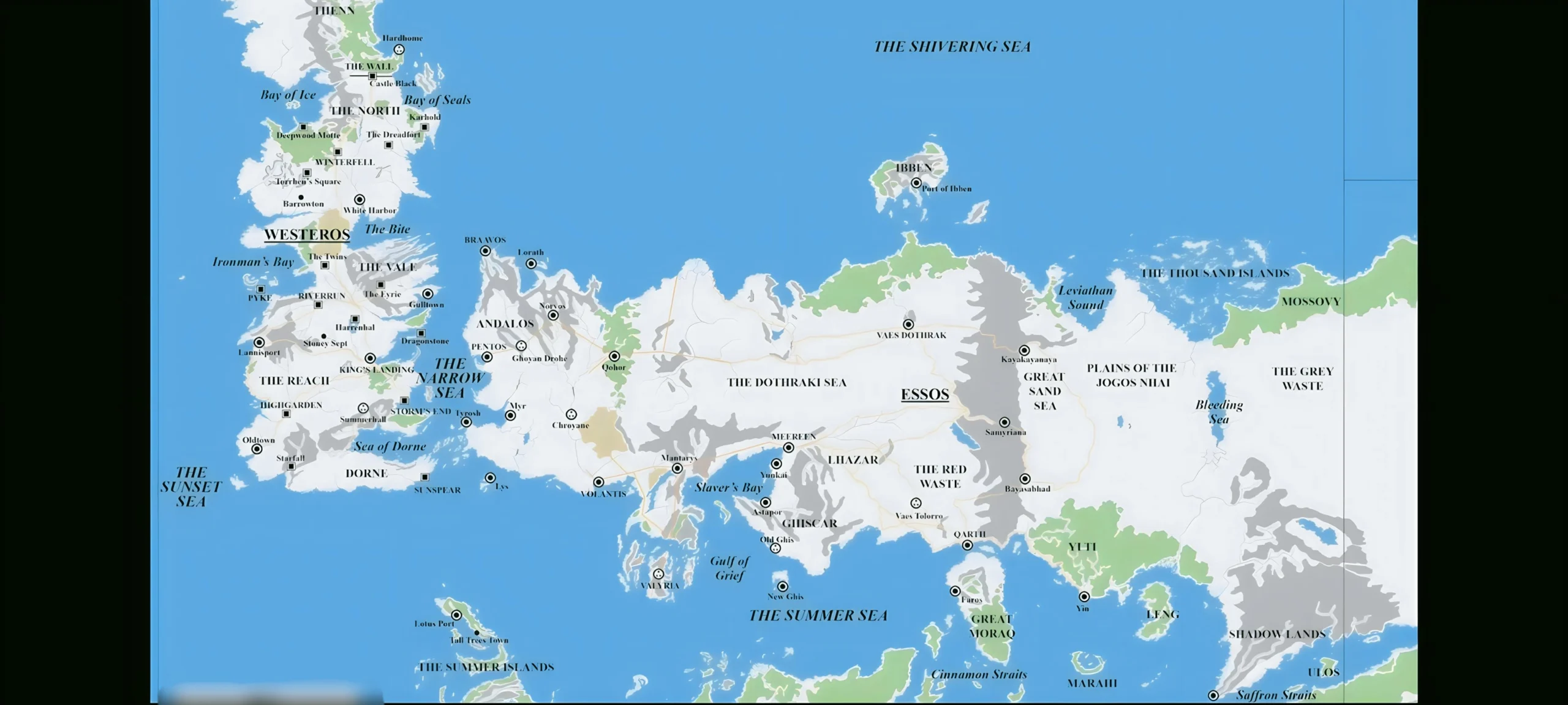 Game of thrones map
