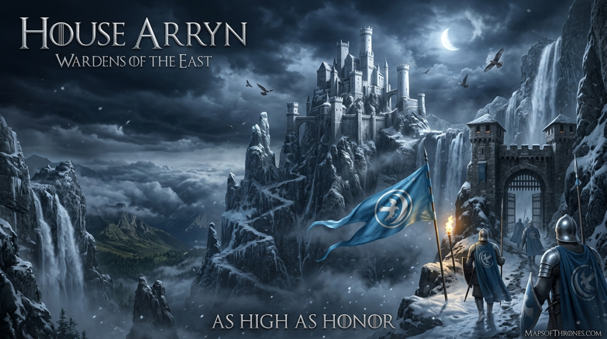 House Arryn The Eyrie Vale Wardens Of The East 2026 House Arryn Banner Mountain Fort...