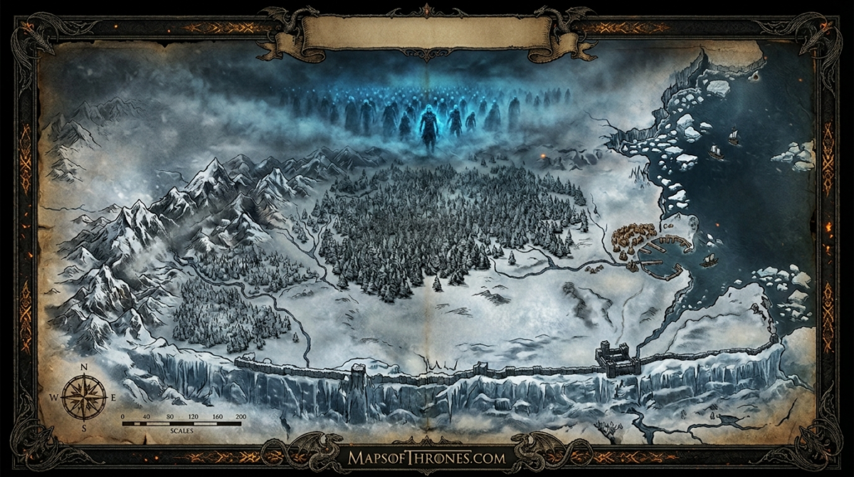 Beyond The Wall Hardhome White Walkers The Wall 2026 Map Artwork Beyond The Wall