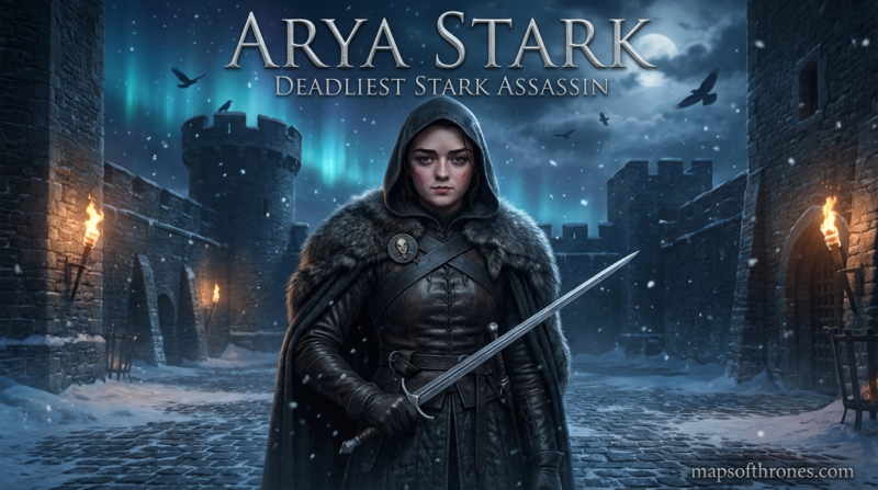 Arya STARK hOLDING A SWROD